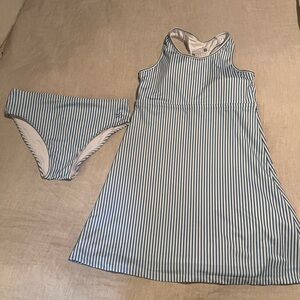 Prodoh Women’s Swim Striped Dress and Bottom Set